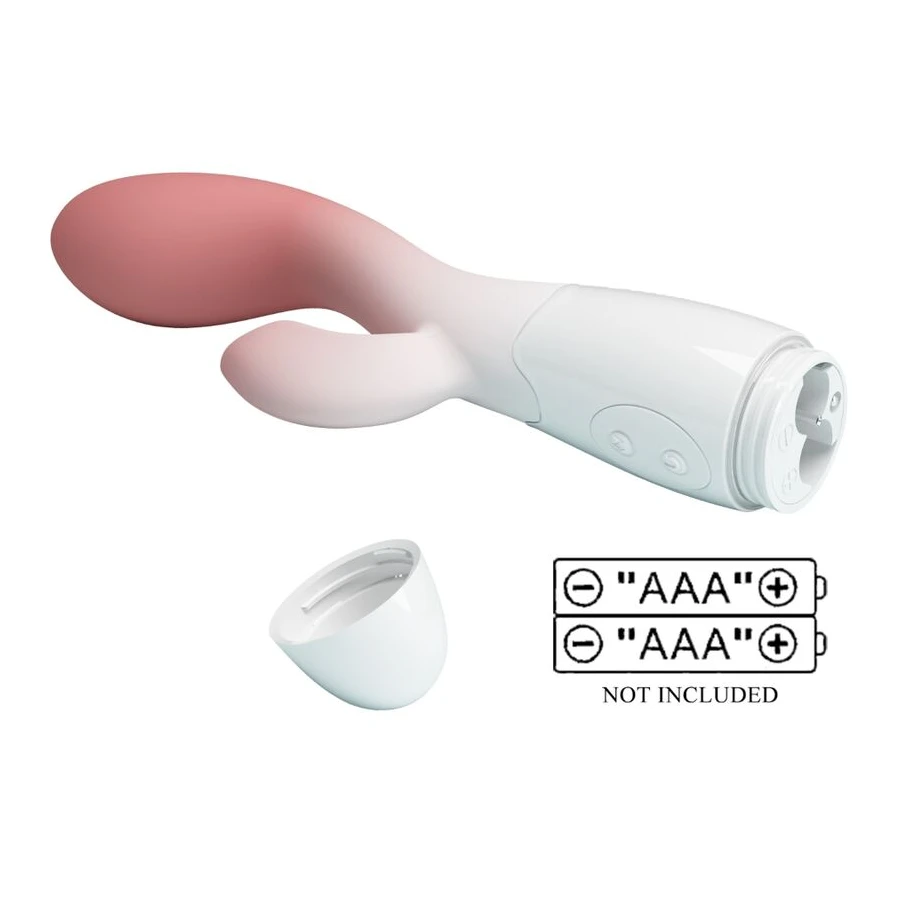 PRETTY LOVE - VIBRATORE PUNTO G LUMINOSO + STIMOLATORE CLITORIDEO 30 VIBRAZIONI ROSA
